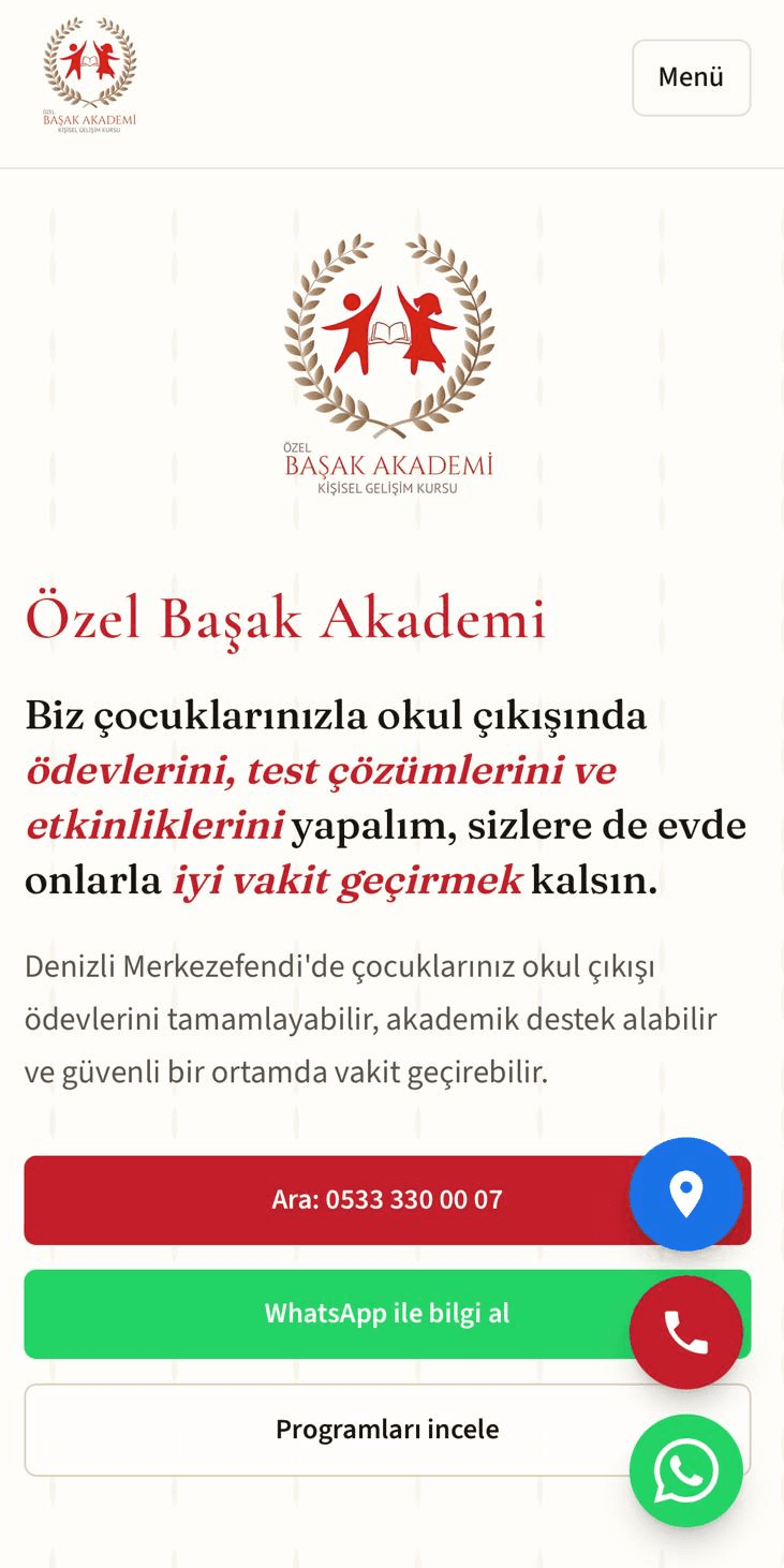Özel Başak Akademi — iPhone 13 görünüm
